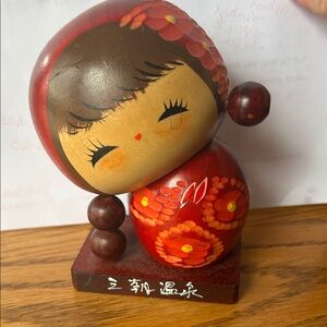 Kokeshi Doll with Floral Design